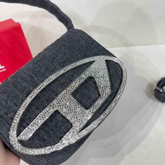 Diesel Grey Diamond Logo Shoulder Bag - Picture 6 of 9